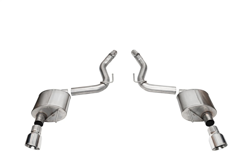 Ford Mustang Performance Exhaust - Rear - CORSA Performance - Sport Axle-Back Dual Rear Exit with 4.5in Polished Pro-Series Tips - Polished - `24-`27